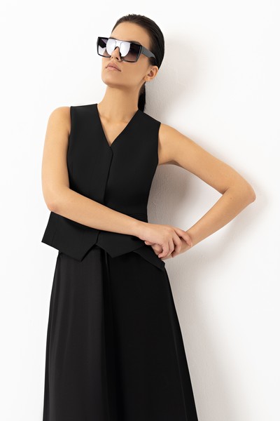 Vest VASSA&Co, пол female, цвет black, фото №3