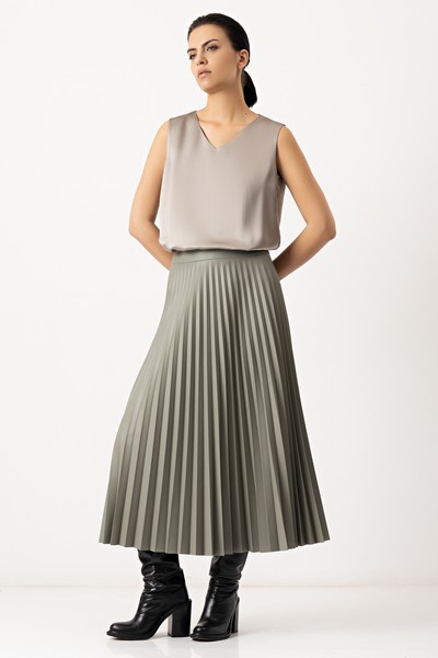 Skirt VASSA&Co, пол female, цвет зеленый, фото №6