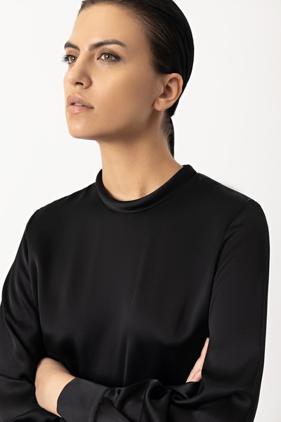 Блузка VASSA&Co, пол женский, цвет черный, фото №3