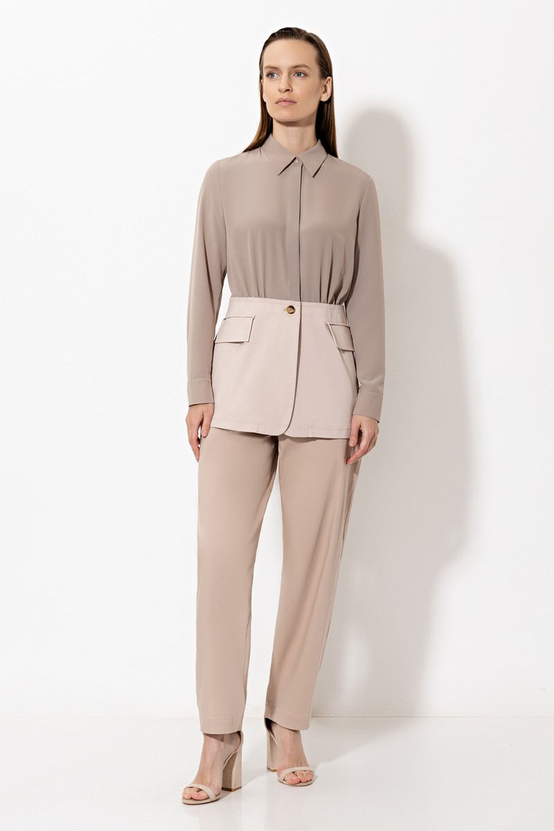 Blouse VASSA&Co, пол female, цвет бежевый, фото №4