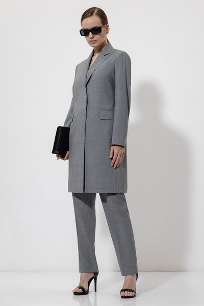 Удлиненный жакет VASSA&Co, пол женский, цвет серый, фото №5