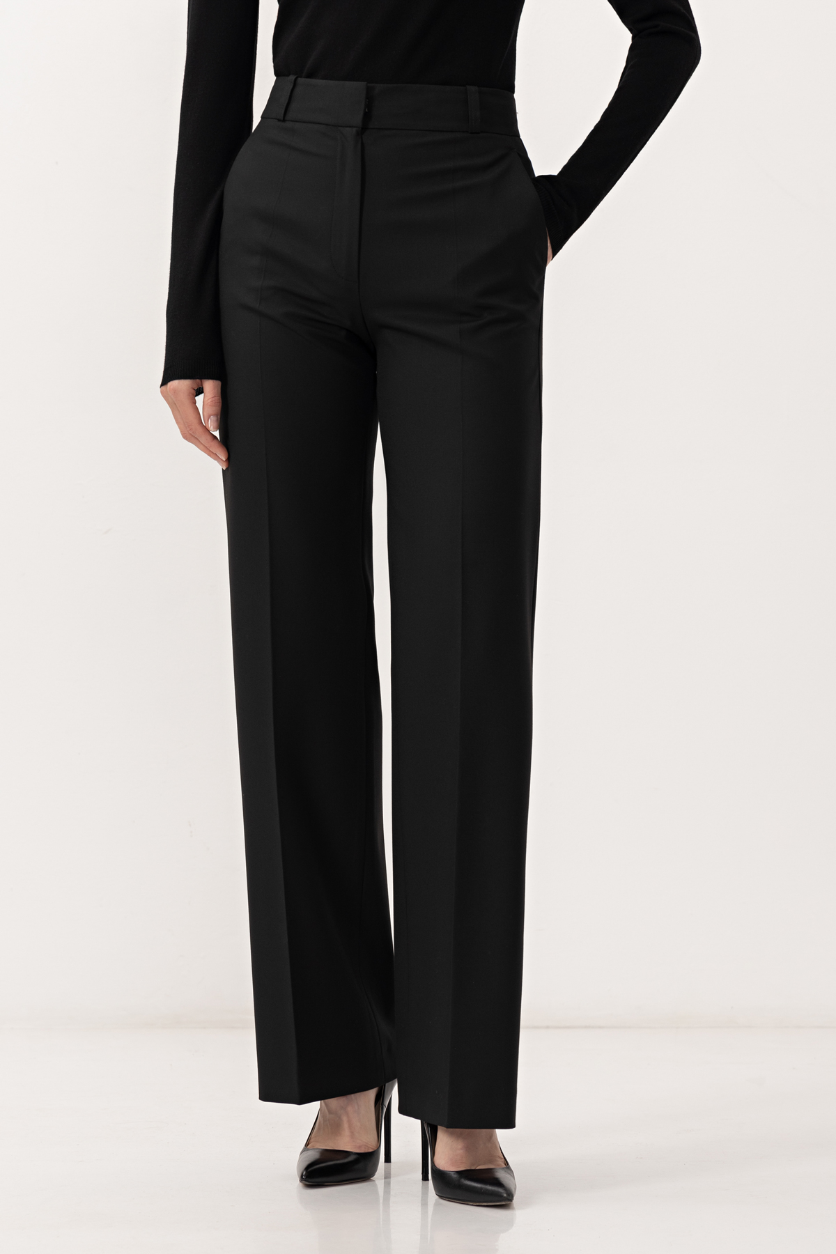 Trousers VASSA&Co, пол female, цвет black