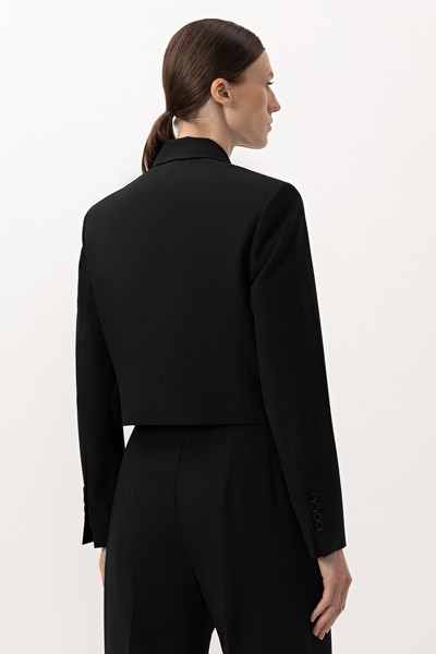 Укороченный жакет VASSA&Co, пол женский, цвет черный, фото №4
