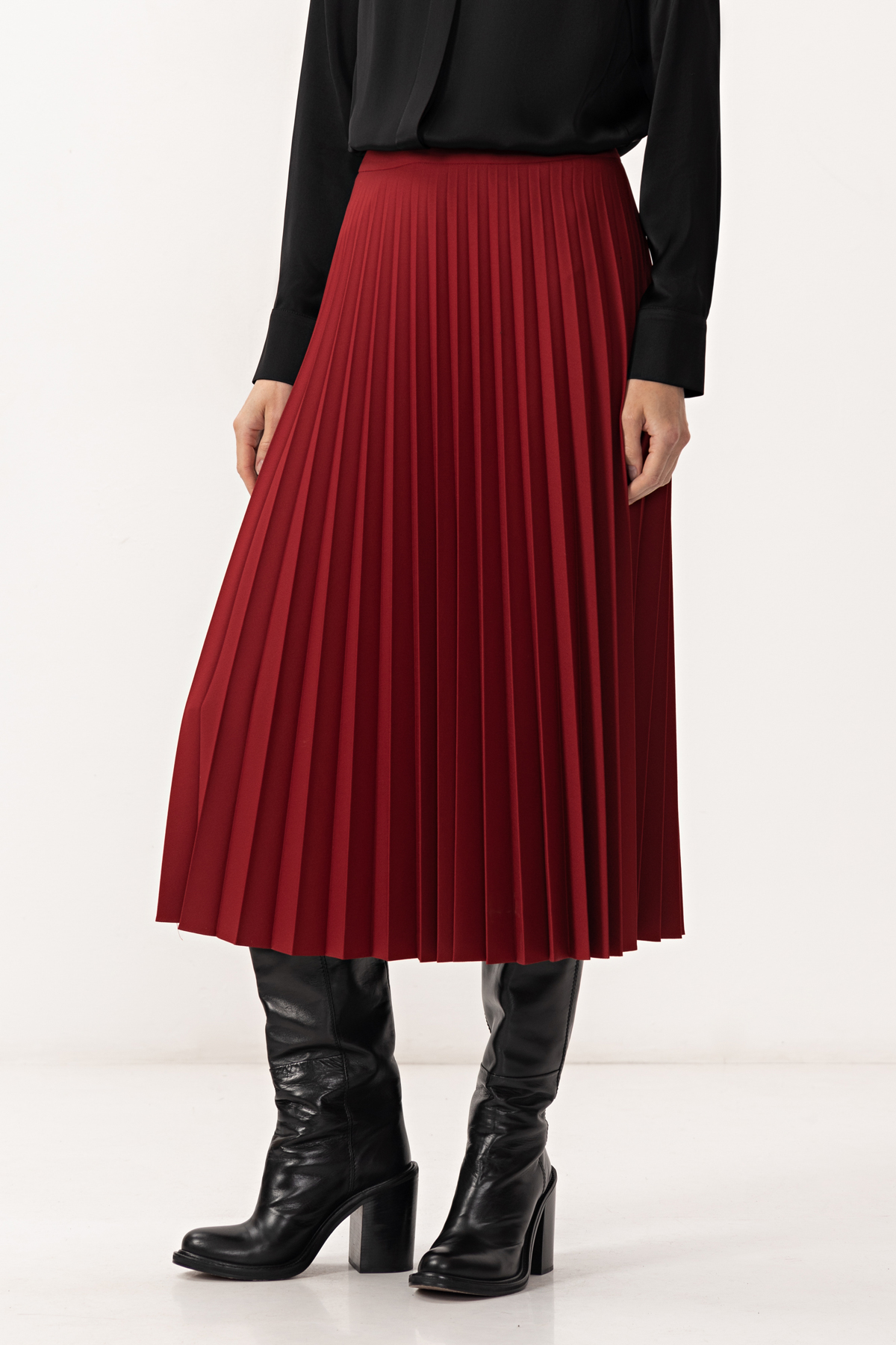 Юбка гофре VASSA&Co, пол женский, цвет красный