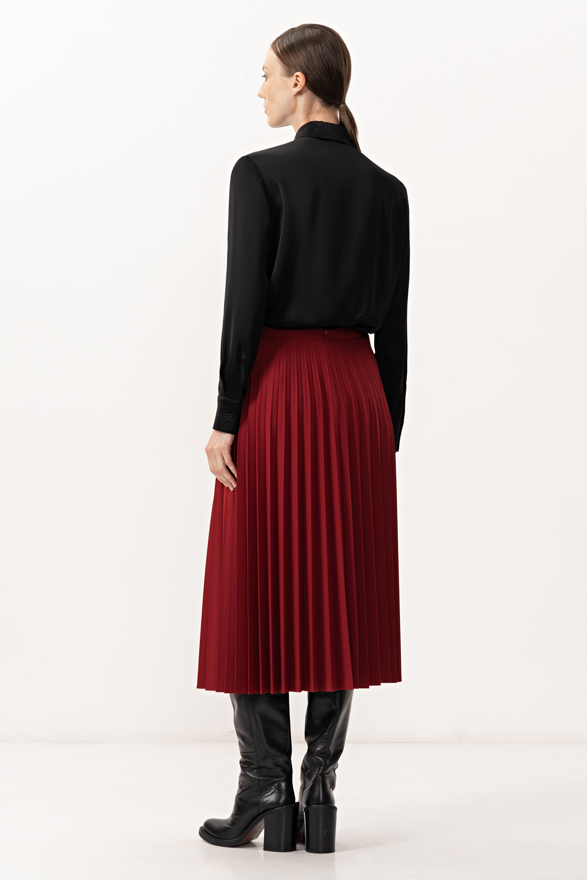 Юбка гофре VASSA&Co, пол женский, цвет красный