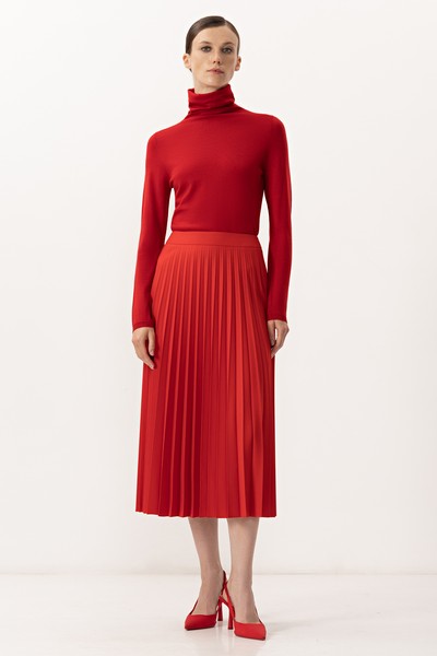 Юбка гофре VASSA&Co, пол женский, цвет красный, фото №4