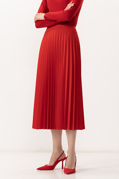 Юбка гофре VASSA&Co, пол женский, цвет красный, фото №2