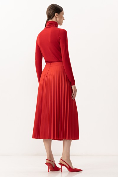 Юбка гофре VASSA&Co, пол женский, цвет красный, фото №3