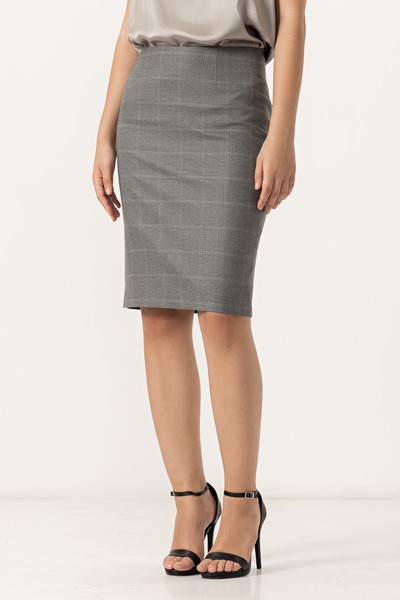 Юбка-карандаш VASSA&Co, пол женский, цвет серый, фото №3