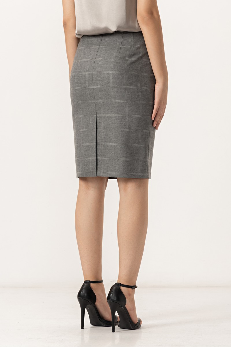 Юбка-карандаш VASSA&Co, пол женский, цвет серый, фото №5