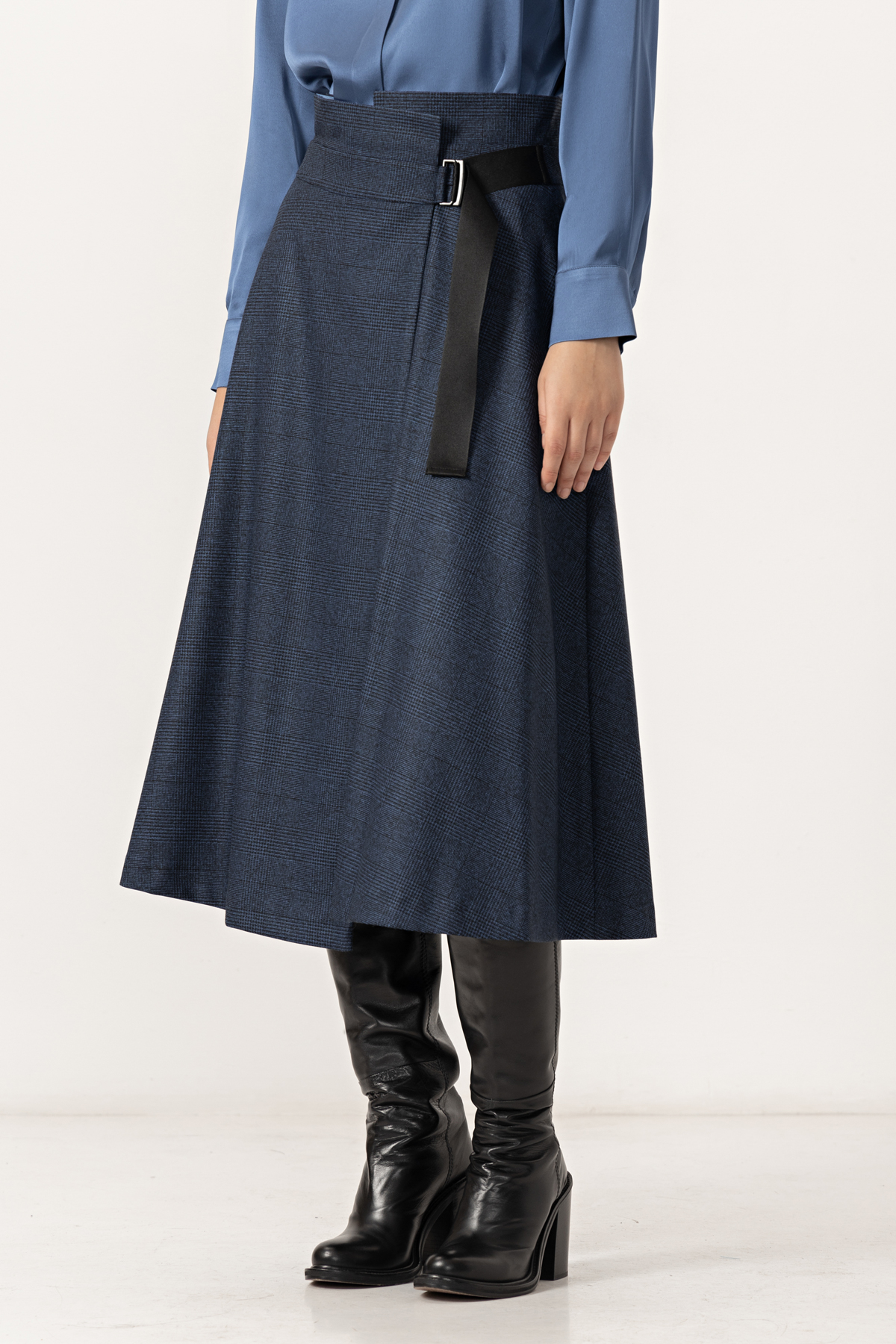 Skirt VASSA&Co, пол female, цвет Синий