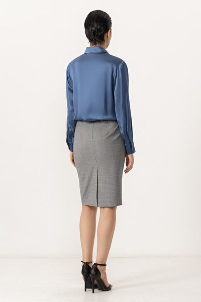 Юбка VASSA&Co, пол женский, цвет серый, фото №6