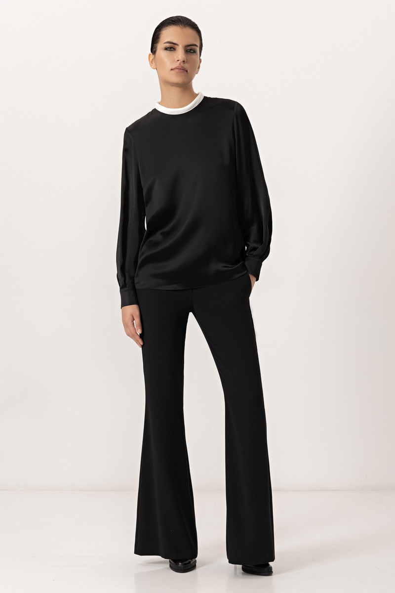 Блузка VASSA&Co, пол женский, цвет черный, фото №5