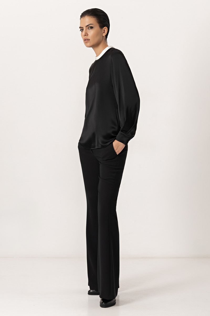 Блузка VASSA&Co, пол женский, цвет черный, фото №6