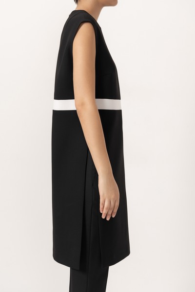 Удлиненный жилет с разрезом VASSA&Co, пол женский, цвет черный, фото №4