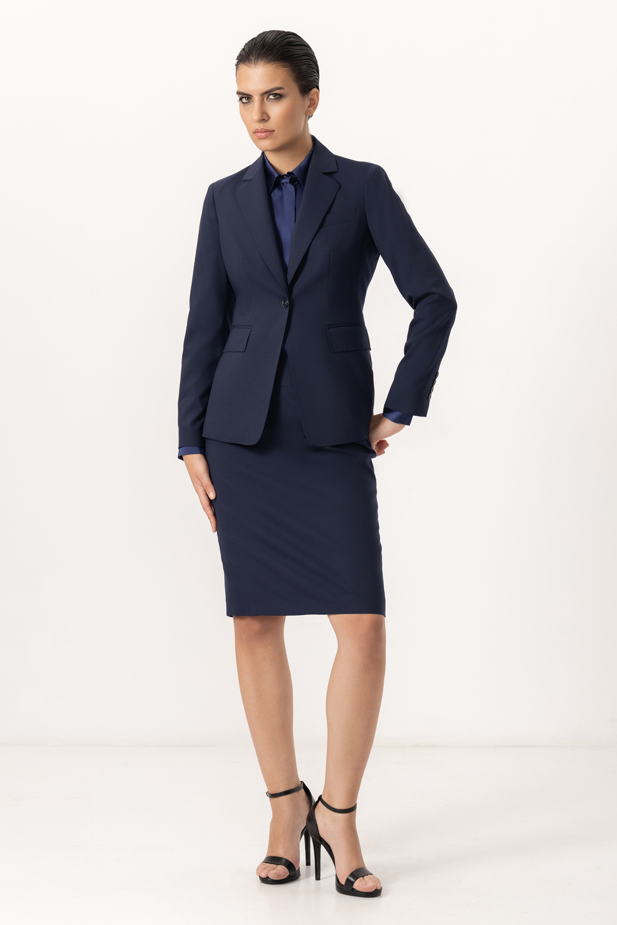 Юбка VASSA&Co, пол женский, цвет синий