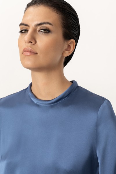 Блузка VASSA&Co, пол женский, цвет синий, фото №3