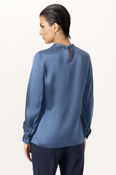 Блузка VASSA&Co, пол женский, цвет синий, фото №4