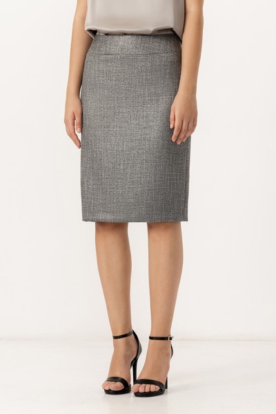 Юбка VASSA&Co, пол женский, цвет серый, фото №3