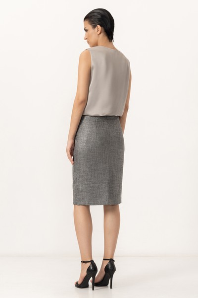 Юбка VASSA&Co, пол женский, цвет серый, фото №2