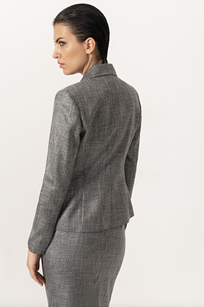 Жакет с люрексом VASSA&Co, пол женский, цвет серый, фото №2