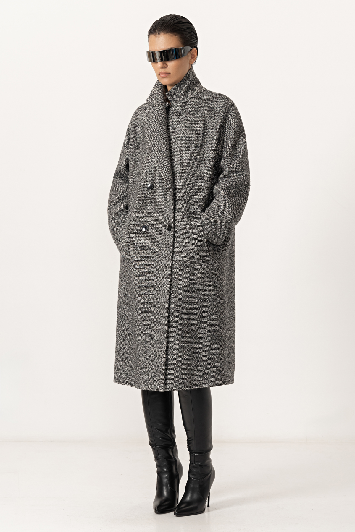 Coat VASSA&Co, пол female, цвет Black