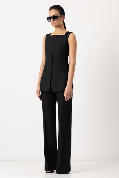 Жилет VASSA&Co, пол женский, цвет черный, фото №3