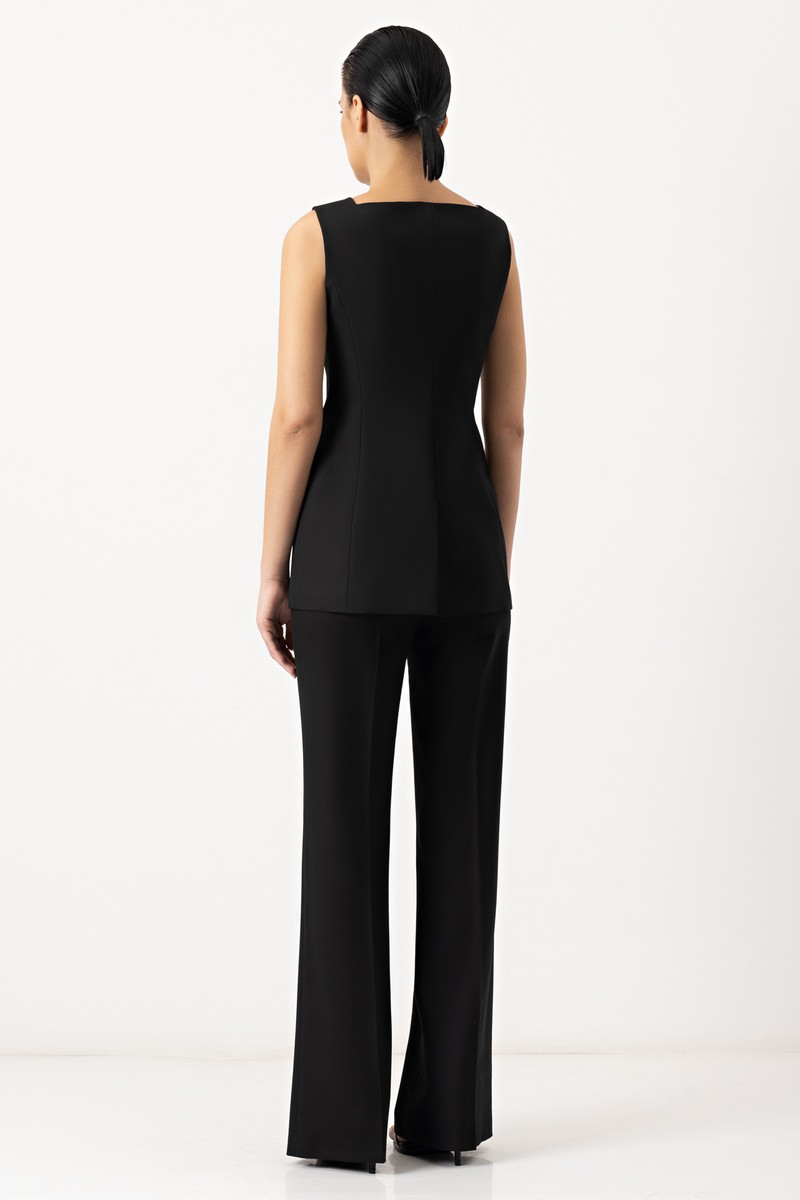 Жилет VASSA&Co, пол женский, цвет черный, фото №4