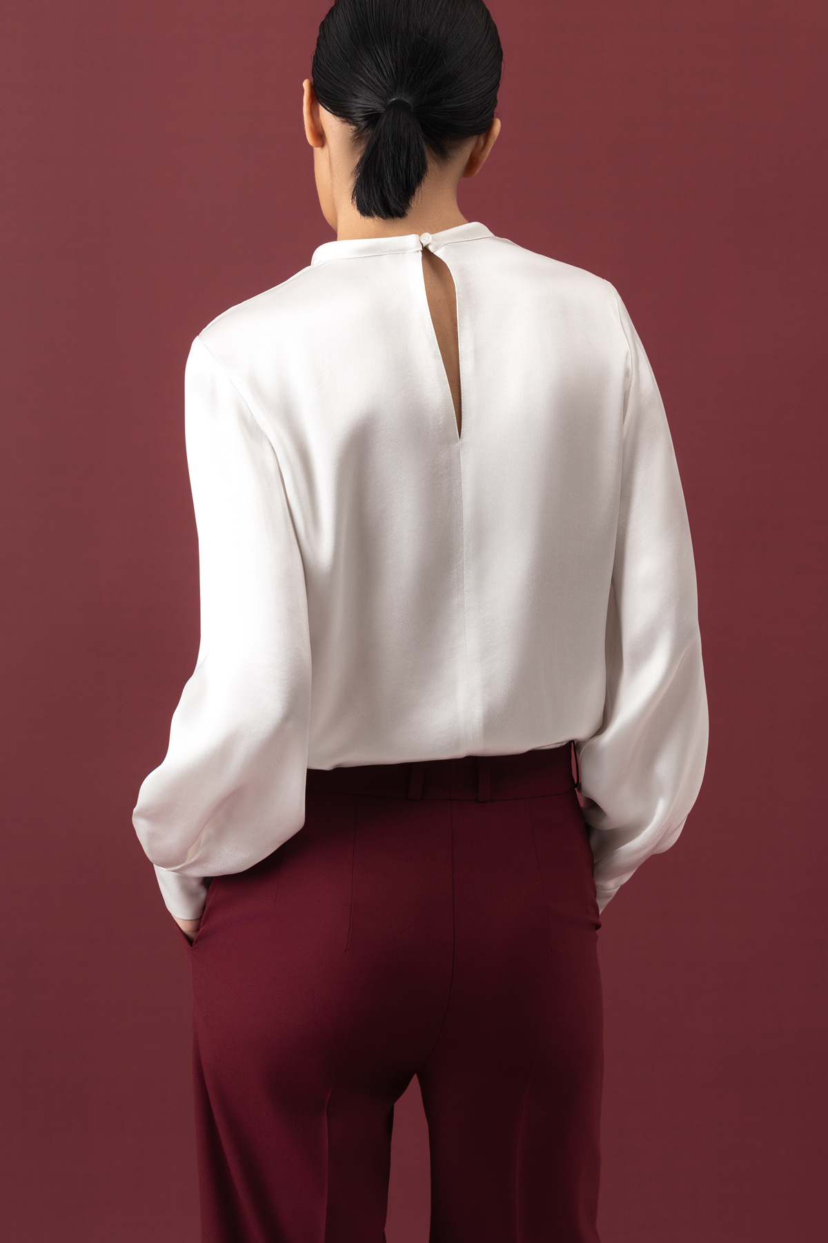 Блузка VASSA&Co, пол женский, цвет белый