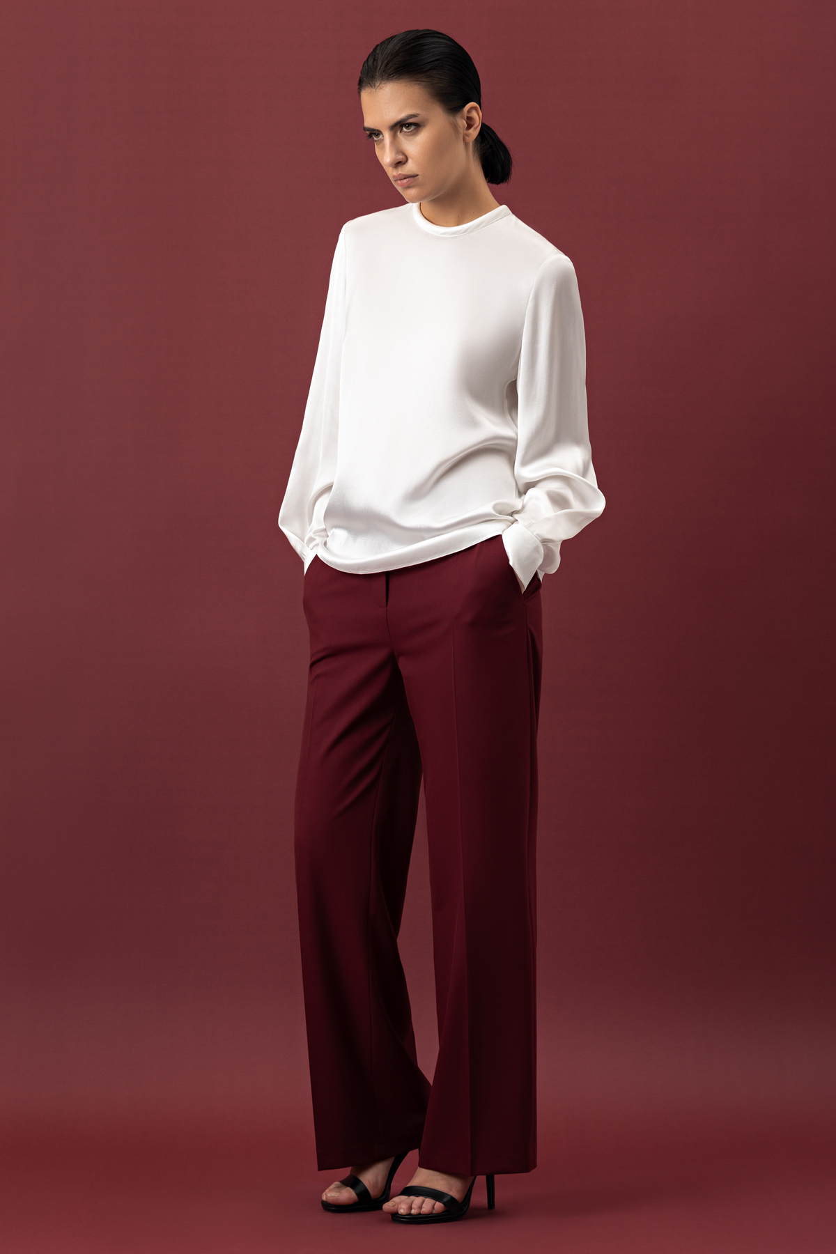 Блузка VASSA&Co, пол женский, цвет белый