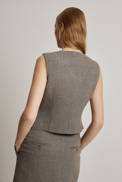 Жилет VASSA CODE, пол женский, цвет коричневый, фото №3