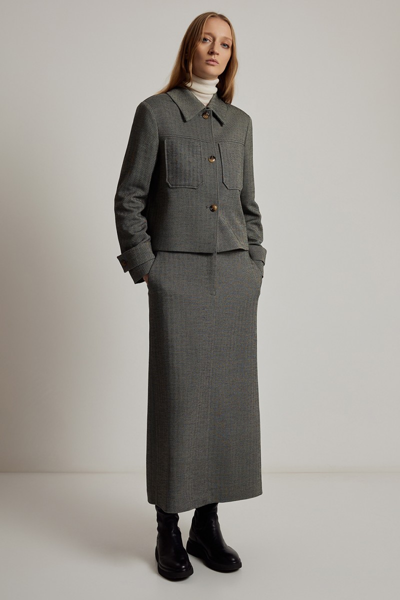 Юбка VASSA CODE, пол женский, цвет серый, фото №4