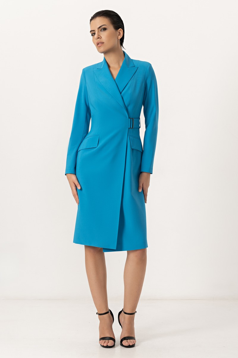 Платье-жакет VASSA&Co, пол женский, цвет голубой, фото №6