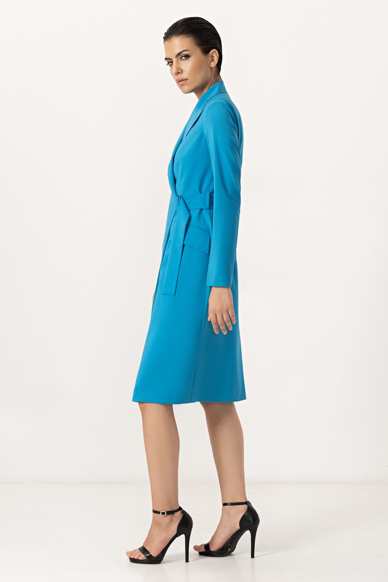 Платье-жакет VASSA&Co, пол женский, цвет голубой, фото №4