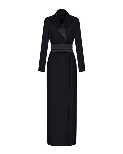 Платье-смокинг VASSA&Co, пол женский, цвет черный, фото №6