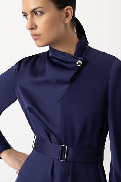 Платье VASSA&Co, пол женский, цвет синий, фото №3