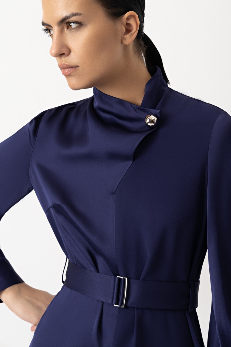 Платье VASSA&Co, пол женский, цвет синий, фото №3