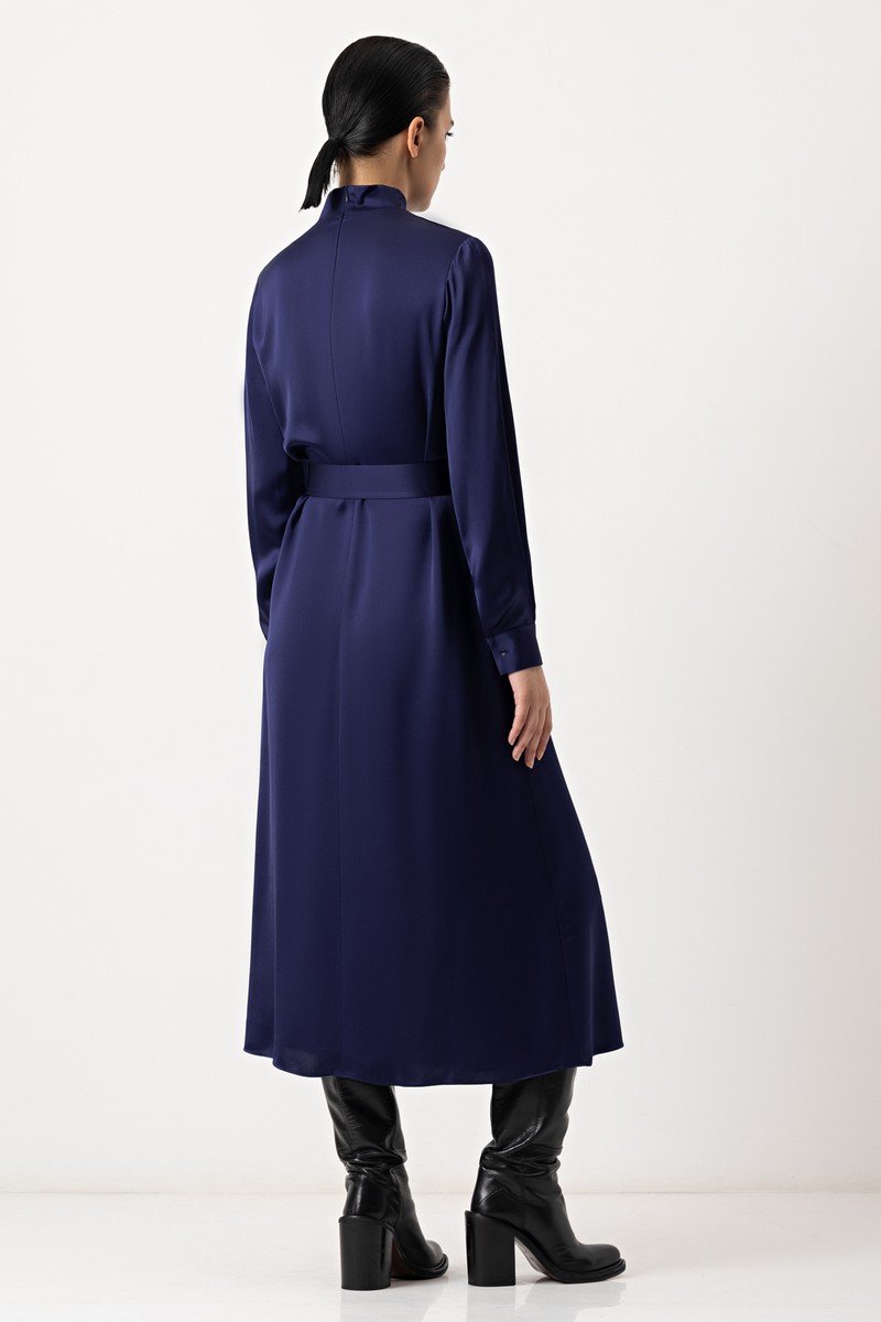 Платье VASSA&Co, пол женский, цвет синий, фото №4