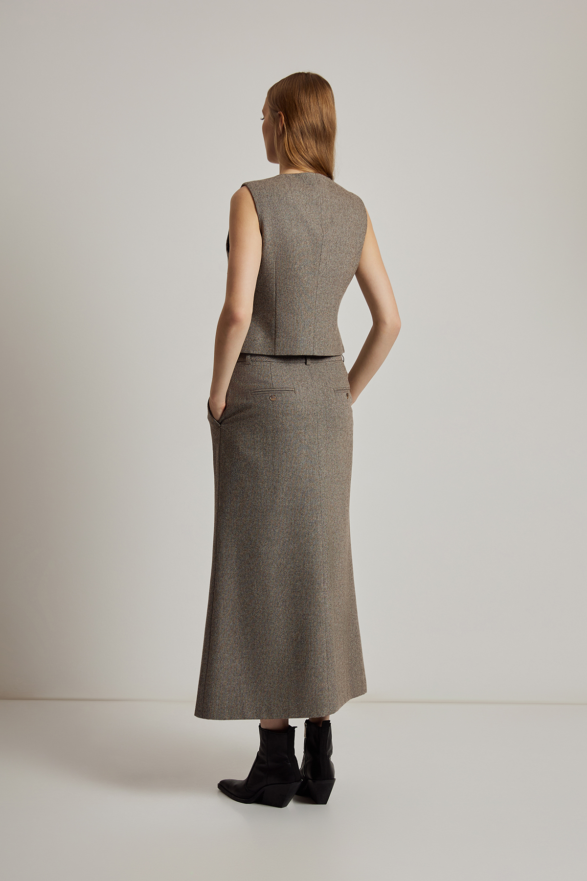 Юбка VASSA CODE, пол женский, цвет коричневый