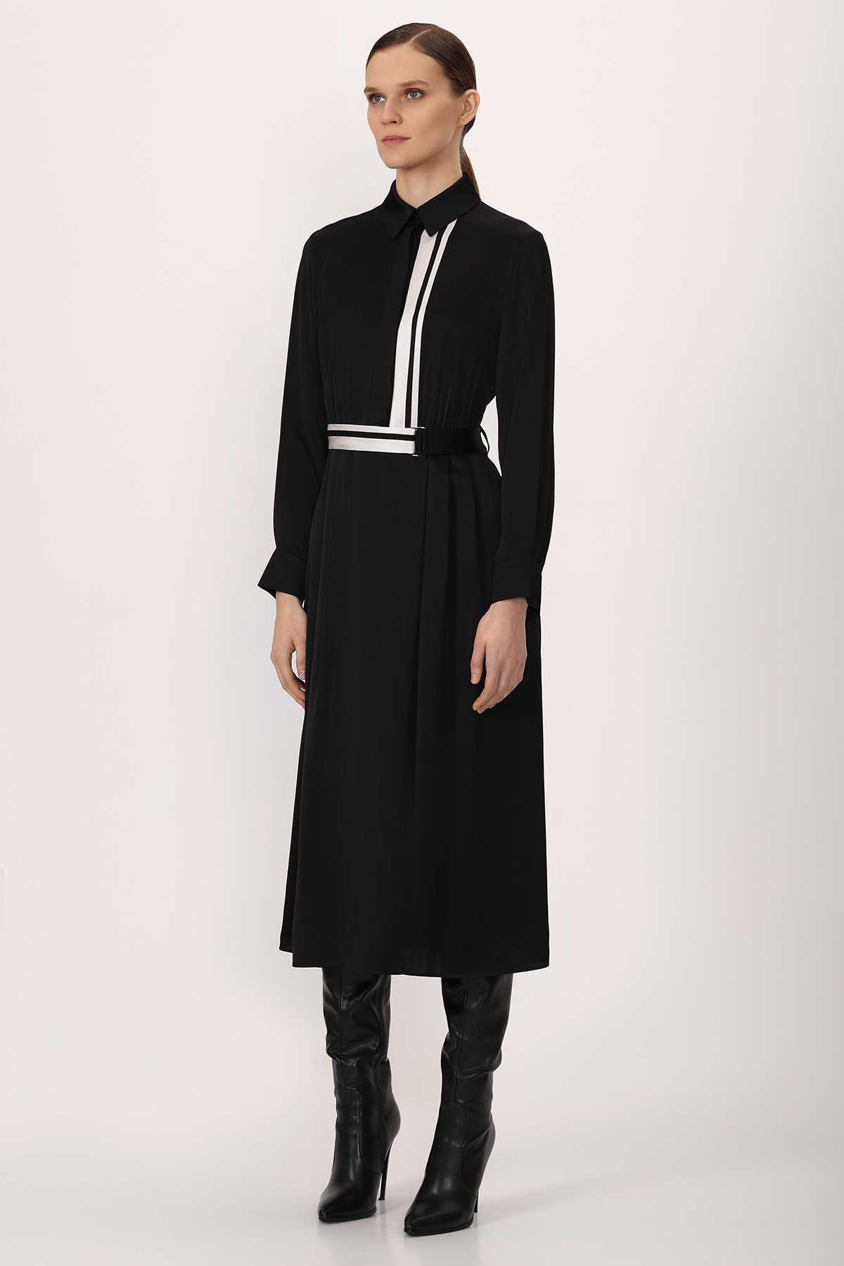 Платье VASSA&Co, пол женский, цвет черный