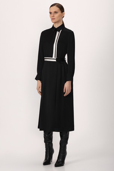 Платье VASSA&Co, пол женский, цвет черный, фото №2