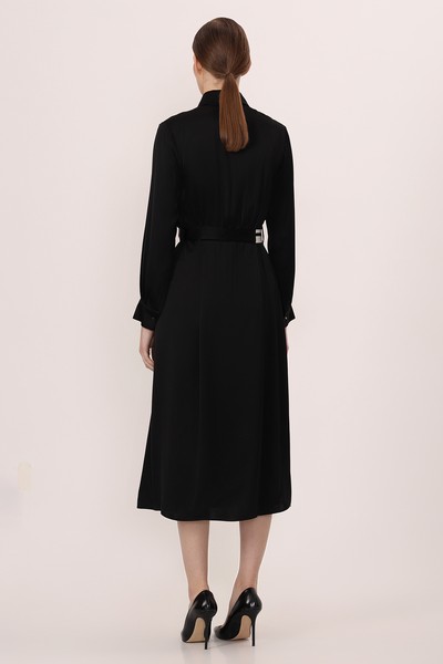 Платье VASSA&Co, пол женский, цвет черный, фото №3