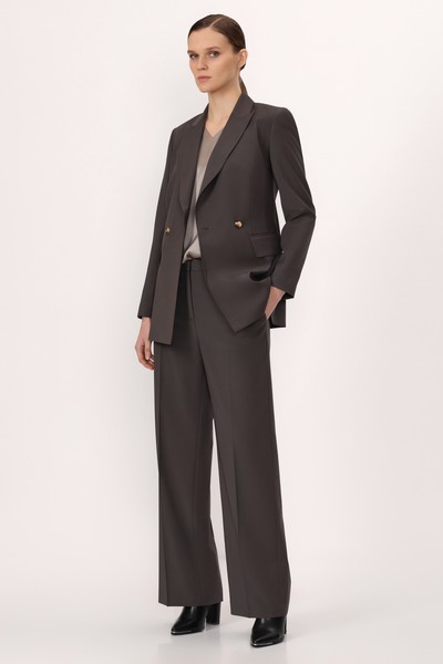 Двубортный жакет VASSA&Co, пол женский, цвет коричневый, фото №5