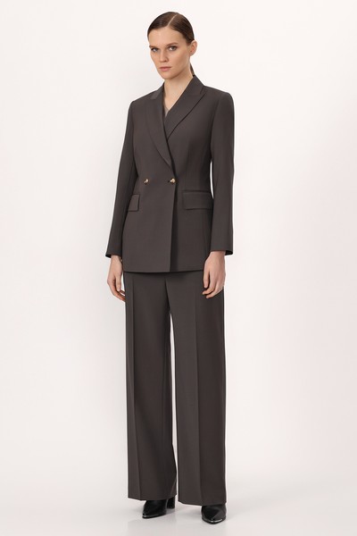 Двубортный жакет VASSA&Co, пол женский, цвет коричневый, фото №3