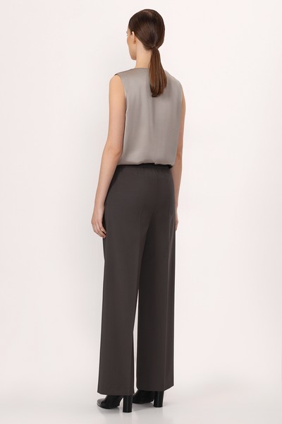 Брюки свободного силуэта VASSA&Co, пол женский, цвет коричневый, фото №2