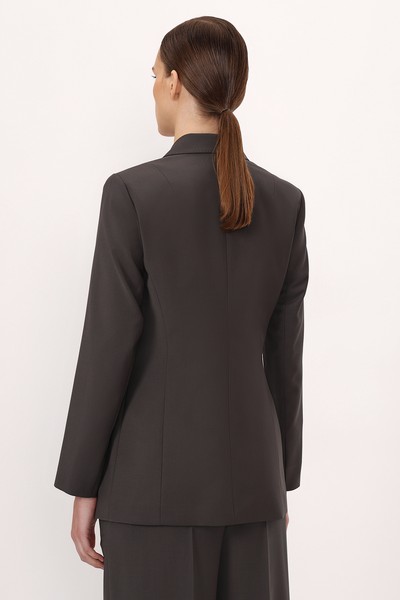 Двубортный жакет VASSA&Co, пол женский, цвет коричневый, фото №4