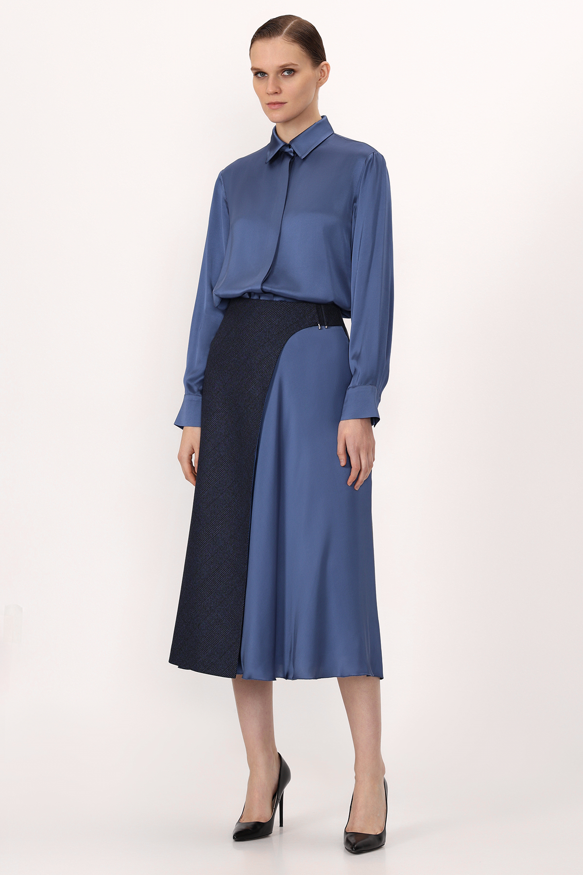 Юбка VASSA&Co, пол женский, цвет синий