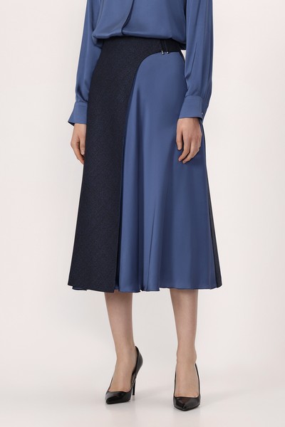 Skirt VASSA&Co, пол female, цвет синий, фото №4