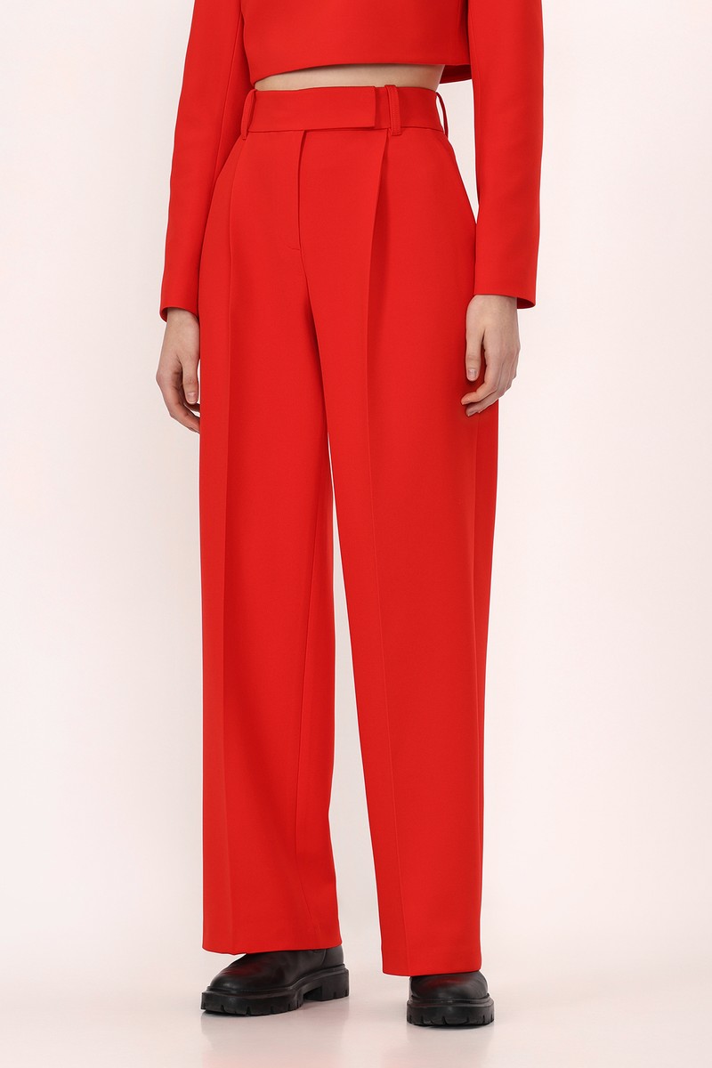 Брюки VASSA&Co, пол женский, цвет красный, фото №2