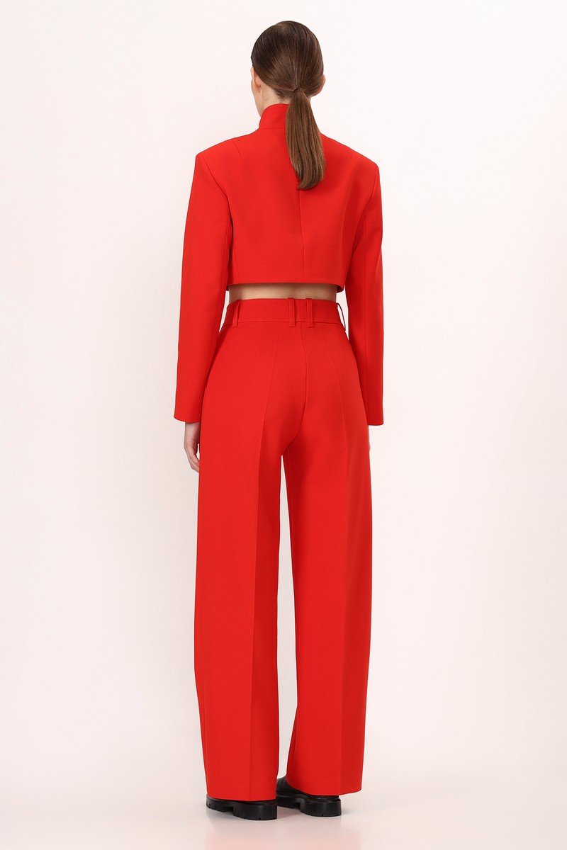 Брюки VASSA&Co, пол женский, цвет красный, фото №3